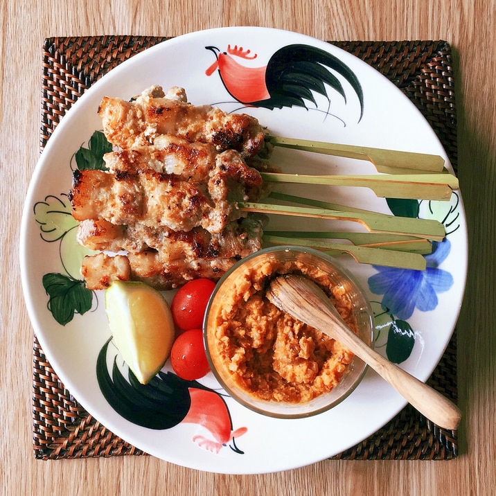 シンガポール  サテ風　Pork Satay